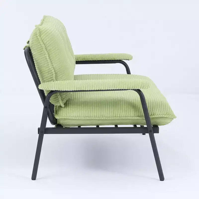 MAYEERTY Canapé vert de 134 cm, facile à manipuler pour divers scénarios : petit appartement, salon, chambre.