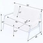 MAYEERTY Canapé vert de 134 cm, facile à manipuler pour divers scénarios : petit appartement, salon, chambre.