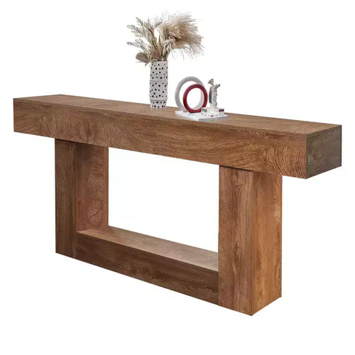 63 Farmhouse Console Table C Rustic Brown Slim Sofa Table with Storage (for Entryway/Living Room/Foyer)