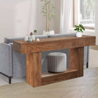 Console rustique 63" - Table d'appoint étroite marron pour canapé avec rangement (pour entrée/salon/foyer)
