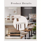 GustoWave Lot de 2 Chaises de Salle à Manger Mid-Century Modernes, Chaises de Cuisine Rembourrées à Dossier Courbé avec Structure en Bois Dur