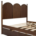 Lit queen size avec rangement et lit gigogne double XL, Lit plateforme queen size en bois avec 2 tiroirs de rangement