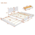Lit queen size avec rangement et lit gigogne double XL, Lit plateforme queen size en bois avec 2 tiroirs de rangement