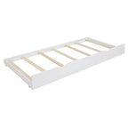 Lit queen size avec rangement et lit gigogne double XL, Lit plateforme queen size en bois avec 2 tiroirs de rangement