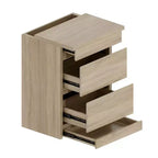 Table de chevet Famapy en chêne clair avec tiroir caché, abattant supérieur - Porte avec serrure NFC et tiroir inférieur à ouverture par pression, table d'appoint pour chambre et salon