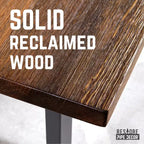 Table basse Pipe Decor Skyline Boulder noire en bois massif avec pieds de 12 po pour aménagement paysager