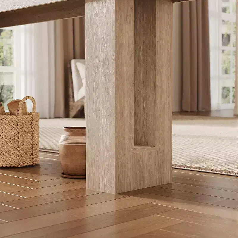 Console rectangulaire étroite de 160 cm, Table d'entrée en bois de style ferme pour couloir, hall d'entrée et salon, Table basse derrière le canapé