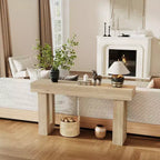 Console rectangulaire étroite de 160 cm, Table d'entrée en bois de style ferme pour couloir, hall d'entrée et salon, Table basse derrière le canapé