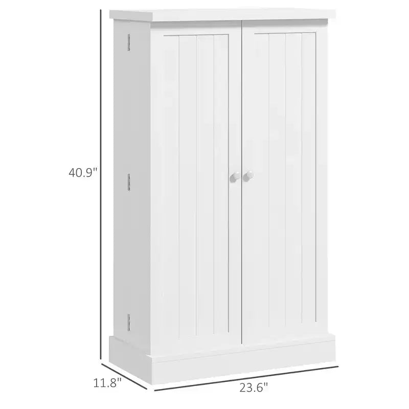 Meuble de cuisine autoportant, Armoire de rangement de cuisine avec étagère à 5 niveaux, 12 casiers à épices, Étagères réglables