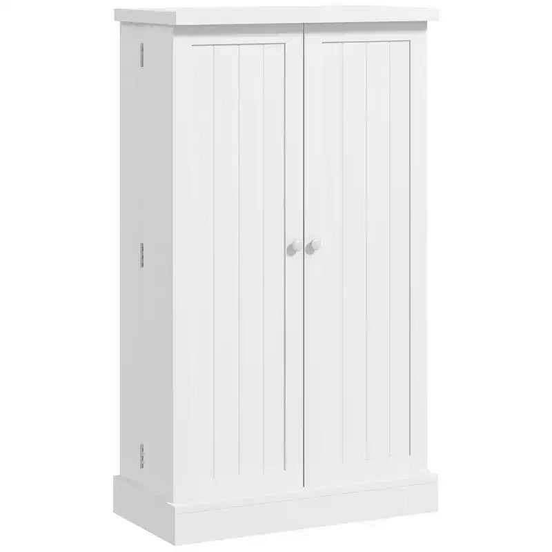 Meuble de cuisine autoportant, Armoire de rangement de cuisine avec étagère à 5 niveaux, 12 casiers à épices, Étagères réglables