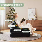 Canapé-lit pliant, Canapé-futon, Canapé-futon convertible en fauteuil-lit, Oreiller matelas pliable soutien dorsal, Canapé-lit portable, Grand format