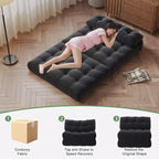Canapé-lit pliant, Canapé-futon, Canapé-futon convertible en fauteuil-lit, Oreiller matelas pliable soutien dorsal, Canapé-lit portable, Grand format