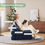 Canapé-lit pliant, Canapé-futon, Canapé-futon convertible en fauteuil-lit, Oreiller matelas pliable soutien dorsal, Canapé-lit portable, Grand format