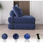 Canapé-lit pliant, Canapé-futon, Canapé-futon convertible en fauteuil-lit, Oreiller matelas pliable soutien dorsal, Canapé-lit portable, Grand format