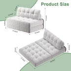 Canapé-lit pliant, Canapé-futon, Canapé-futon convertible en fauteuil-lit, Oreiller matelas pliable soutien dorsal, Canapé-lit portable, Grand format