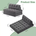 Canapé-lit pliant, Canapé-futon, Canapé-futon convertible en fauteuil-lit, Oreiller matelas pliable soutien dorsal, Canapé-lit portable, Grand format