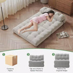 Canapé-lit pliant, Canapé-futon, Canapé-futon convertible en fauteuil-lit, Oreiller matelas pliable soutien dorsal, Canapé-lit portable, Grand format