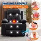 Fauteuils inclinables électriques pour adultes, fauteuil inclinable avec appuie-tête motorisé et ports de charge, fauteuil canapé inclinable électrique pour salon