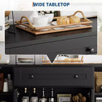 Buffet de rangement avec tiroir et 4 portes, bahut de rangement moderne en bois, meuble autoportant pour bar à café, salon, cuisine