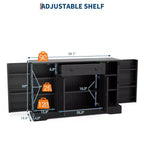 Buffet de rangement avec tiroir et 4 portes, bahut de rangement moderne en bois, meuble autoportant pour bar à café, salon, cuisine