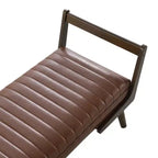 Banc rembourré en bois d'hévéa GDFStudio Indra mi-siècle moderne 52