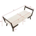 Banc rembourré en bois d'hévéa GDFStudio Indra mi-siècle moderne 52