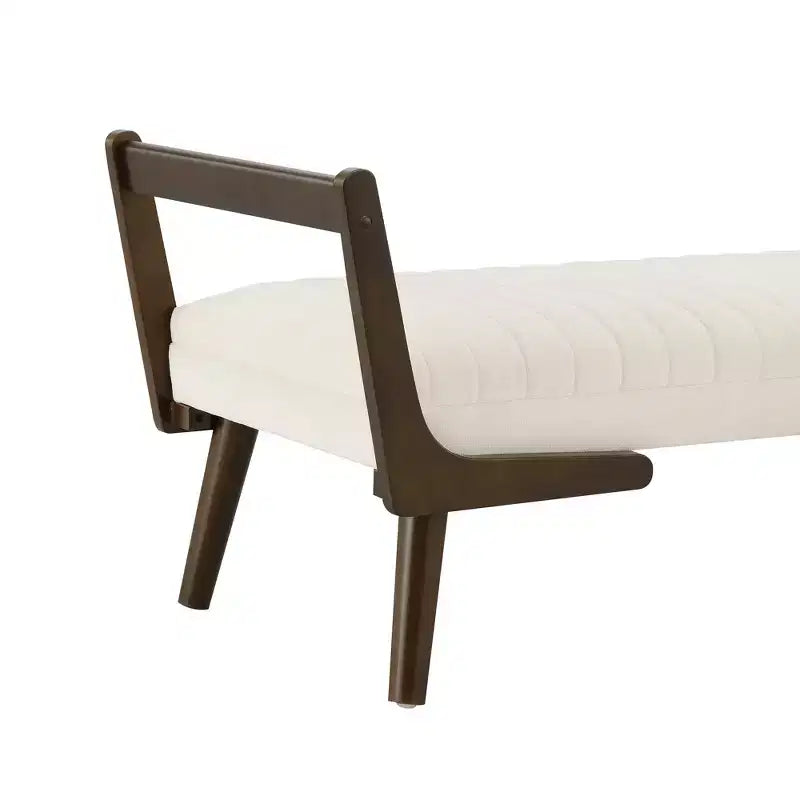 Banc rembourré en bois d'hévéa GDFStudio Indra mi-siècle moderne 52