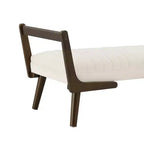 Banc rembourré en bois d'hévéa GDFStudio Indra mi-siècle moderne 52