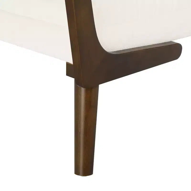 Banc rembourré en bois d'hévéa GDFStudio Indra mi-siècle moderne 52
