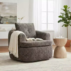 Fauteuil pivotant Merax 360° avec dossier capitonné et double coussin moelleux