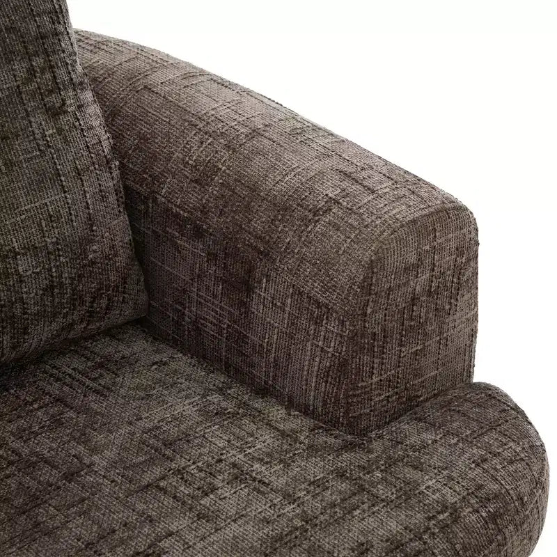 Fauteuil pivotant Merax 360° avec dossier capitonné et double coussin moelleux