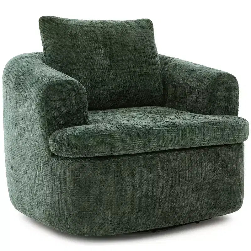 Fauteuil pivotant Merax 360° avec dossier capitonné et double coussin moelleux