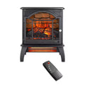 18 Inch Electric Fireplace With Adjustable Flame Brightness, Heating Fireplace for Living Room Home Office Apartment