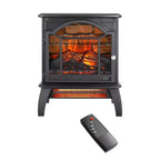 18 Inch Electric Fireplace With Adjustable Flame Brightness, Heating Fireplace for Living Room Home Office Apartment