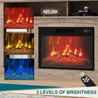 Cheminée électrique de 18 pouces avec luminosité de flamme réglable, cheminée chauffante pour salon, bureau à domicile, appartement