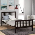 Wood Twin Size Platform Bed Frame with Headboard and Footboard for Kids Boys Girls Teens Adults