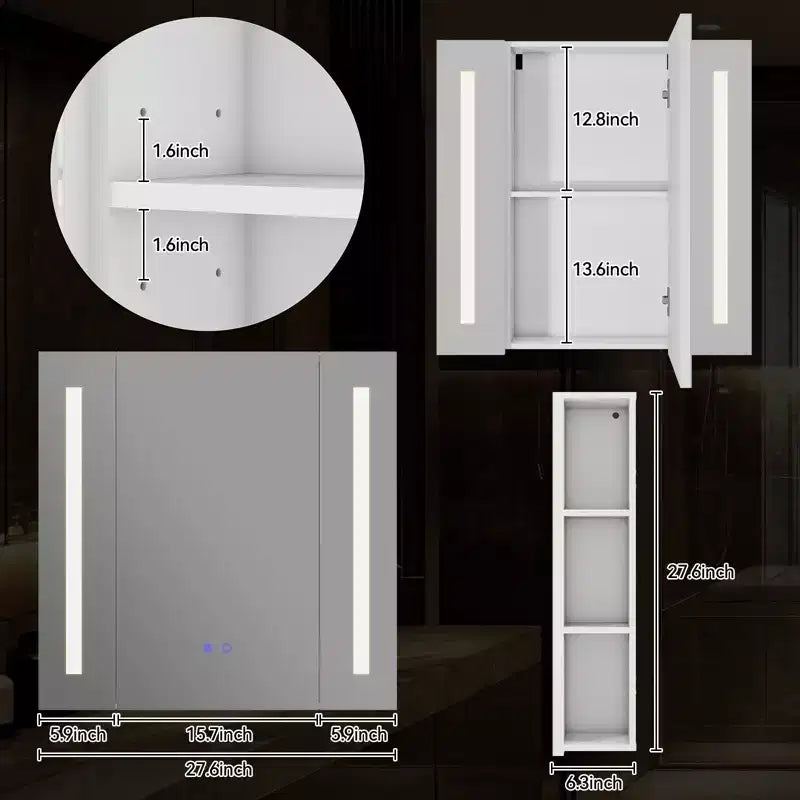 Armoire à pharmacie à LED ELECWISH
