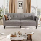 Canapé futon, canapé convertible avec dossier et accoudoirs réglables, canapé-lit futon moderne pour salon, chambre à coucher, appartement