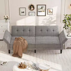 Canapé futon, canapé convertible avec dossier et accoudoirs réglables, canapé-lit futon moderne pour salon, chambre à coucher, appartement
