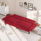 Canapé futon, canapé convertible avec dossier et accoudoirs réglables, canapé-lit futon moderne pour salon, chambre à coucher, appartement