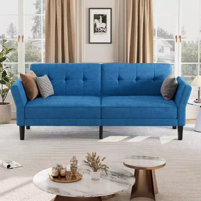 Canapé futon, canapé convertible avec dossier et accoudoirs réglables, canapé-lit futon moderne pour salon, chambre à coucher, appartement