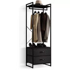 Sorbus Clothing Rack with Drawers and Wood Top
