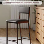 Lot de 2 chaises de salle à manger GustoWave, chaises de salle à manger rembourrées en PU avec dossier incurvé, chaises de cuisine modernes