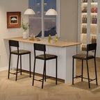 Lot de 2 chaises de salle à manger GustoWave, chaises de salle à manger rembourrées en PU avec dossier incurvé, chaises de cuisine modernes