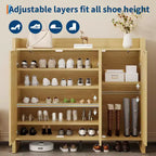 Meuble à chaussures, Meuble à chaussures en rotin pour entrée, Grand meuble à chaussures de 104 cm de haut, Meuble bohème avec portes pour salon et couloir