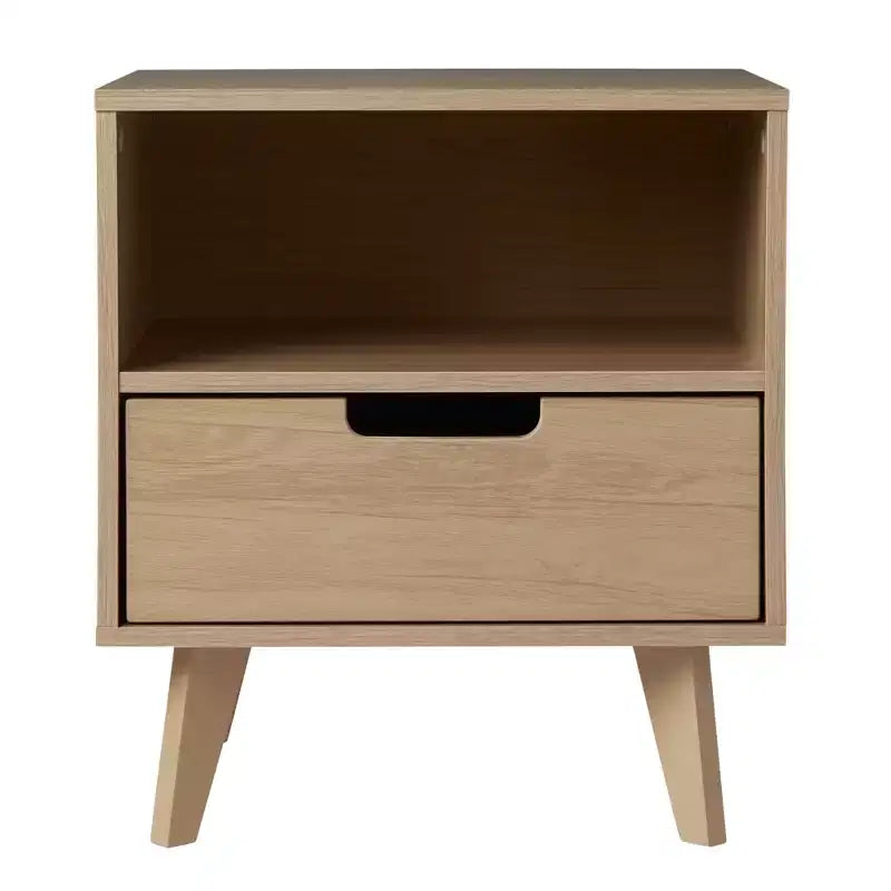 Table de chevet moderne 1 tiroir avec niche ouverte - Riviera