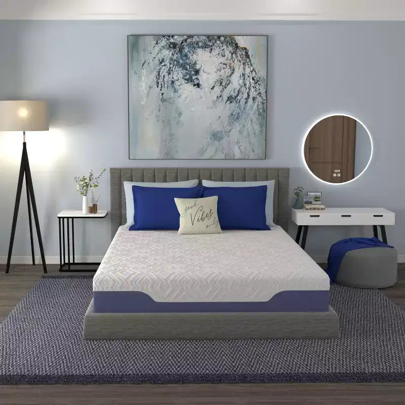 Matelas Hybride Rafraîchissant Okak avec Ressorts, Matelas Hybride en Mousse à Mémoire de Forme Écologique, Matelas Anti-Pression pour la Maison, l'Hôtel
