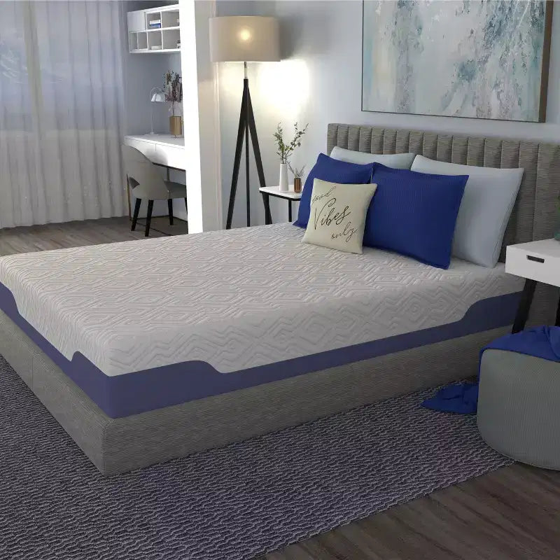 Matelas Hybride Rafraîchissant Okak avec Ressorts, Matelas Hybride en Mousse à Mémoire de Forme Écologique, Matelas Anti-Pression pour la Maison, l'Hôtel