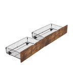 Lot de 2 rangements sous lit avec roulettes, conteneurs de rangement sous le lit pour lit King Size, cadre en métal