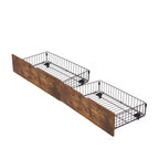 Lot de 2 rangements sous lit avec roulettes, conteneurs de rangement sous le lit pour lit King Size, cadre en métal